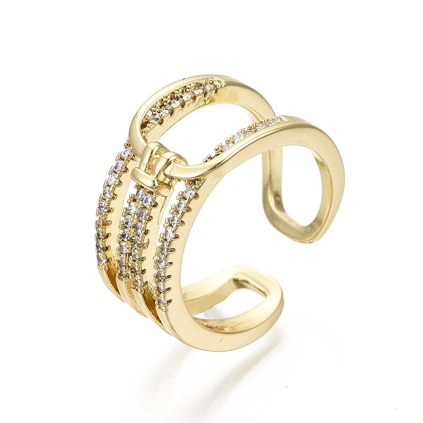 PandaHall Brass Micro Pave Clear Cubic Zirconia Cuff Rings, Open Rings, Nickel Free, Real 16K Gold Plated, Inner Diameter: 17mm Brass+Cubic...
PandaHall Brass Micro Pave Clear Cubic Zirconia Cuff Rings, Open Rings, Nickel Free, Real 16K Gold Plated, Inner Diameter: 17mm Brass+Cubic...