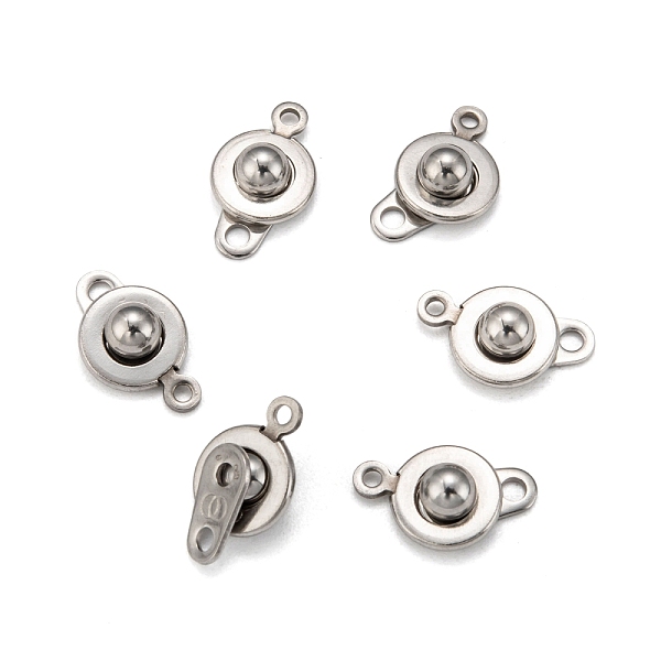 PandaHall 201 Stainless Steel Snap Clasps, Stainless Steel Color, 15.5x9x5mm, Hole: 1.5mm 201 Stainless Steel
PandaHall 201 Stainless Steel Snap Clasps, Stainless Steel Color, 15.5x9x5mm, Hole: 1.5mm 201 Stainless Steel