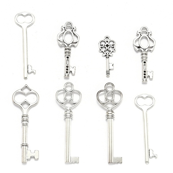 PandaHall Tibetan Style Alloy Key Pendants, Antique Silver, 31~60x31~60x3~4mm, Hole: 1mm Alloy Key
PandaHall Tibetan Style Alloy Key Pendants, Antique Silver, 31~60x31~60x3~4mm, Hole: 1mm Alloy Key