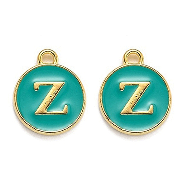 PandaHall Golden Plated Alloy Enamel Charms, Enamelled Sequins, Flat Round with Alphabet, Letter.Z, Green, 14x12x2mm, Hole: 1.5mm...
PandaHall Golden Plated Alloy Enamel Charms, Enamelled Sequins, Flat Round with Alphabet, Letter.Z, Green, 14x12x2mm, Hole: 1.5mm...
