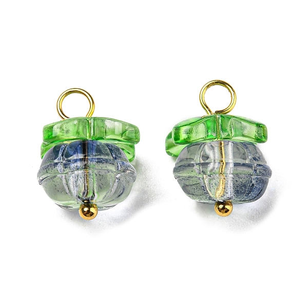 PandaHall Handmade Lampwork Charms, with Golden Brass Findings, Pumpkin with Leaf Charm, Gray, 13.5~14x12mm, Hole: 2.5~3mm Brass+Lampwork...
PandaHall Handmade Lampwork Charms, with Golden Brass Findings, Pumpkin with Leaf Charm, Gray, 13.5~14x12mm, Hole: 2.5~3mm Brass+Lampwork...