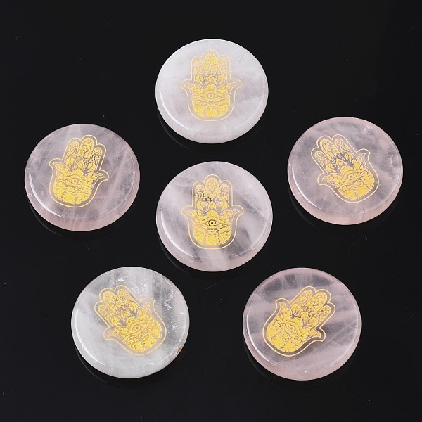 PandaHall Natural Rose Quartz Cabochons, Flat Round with Hamsa Hand/Hand of Miriam Pattern, 25x5mm, about 6pcs/bag Rose Quartz Flat Round
PandaHall Natural Rose Quartz Cabochons, Flat Round with Hamsa Hand/Hand of Miriam Pattern, 25x5mm, about 6pcs/bag Rose Quartz Flat Round