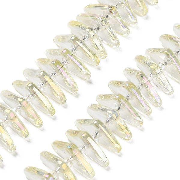 PandaHall Electroplate Glass Beads Strands, Triangle, Light Yellow, 9x15.5~16x2.8~3mm,Hole:1mm, about 119~131pcs/strand, 24.21''~24.41''...
PandaHall Electroplate Glass Beads Strands, Triangle, Light Yellow, 9x15.5~16x2.8~3mm,Hole:1mm, about 119~131pcs/strand, 24.21''~24.41''...