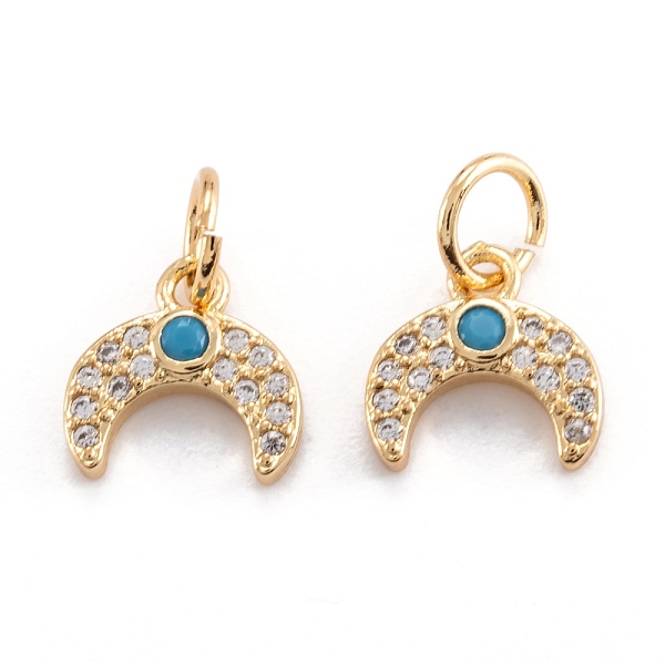 PandaHall Brass Micro Pave Clear Cubic Zirconia Beads Pendant Long-Lasting Plated, Moon, Real 18K Gold Plated, 8.5x8x2mm, Hole: 3.6mm...
PandaHall Brass Micro Pave Clear Cubic Zirconia Beads Pendant Long-Lasting Plated, Moon, Real 18K Gold Plated, 8.5x8x2mm, Hole: 3.6mm...