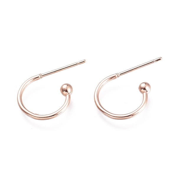 PandaHall 304 Stainless Steel Earring Hooks, Rose Gold, 12.5x18.5x2.5mm, Pin: 0.8mm 304 Stainless Steel
PandaHall 304 Stainless Steel Earring Hooks, Rose Gold, 12.5x18.5x2.5mm, Pin: 0.8mm 304 Stainless Steel