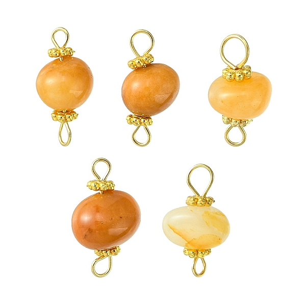 PandaHall Natural Topaz Jade Connector Charms, Nuggets Links with Golden Plated Alloy Daisy Spacer Beads, 17.5~19x8.5~12x7.5~10mm, Hole...
PandaHall Natural Topaz Jade Connector Charms, Nuggets Links with Golden Plated Alloy Daisy Spacer Beads, 17.5~19x8.5~12x7.5~10mm, Hole...