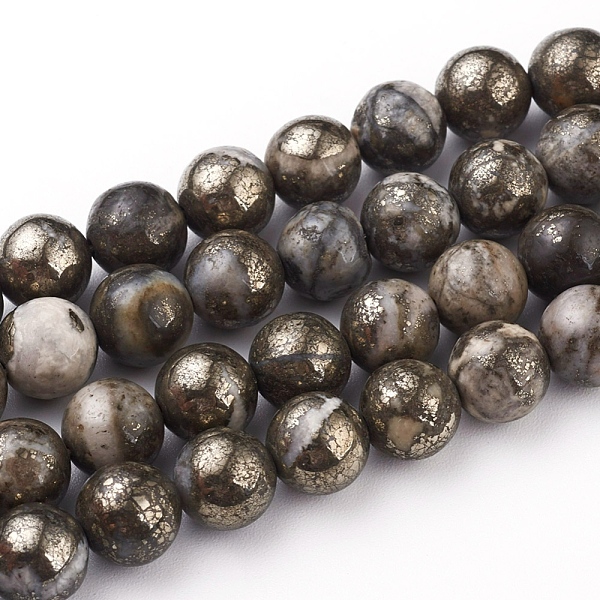 PandaHall Natural Pyrite Beads Strands, Round, 8mm, Hole: 0.6mm, about 49pcs/strand, 15.75 inch(40cm) Marcasite Round
PandaHall Natural Pyrite Beads Strands, Round, 8mm, Hole: 0.6mm, about 49pcs/strand, 15.75 inch(40cm) Marcasite Round