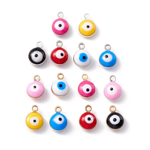 PandaHall Brass Charms, with Double-sided Enamel, Long-Lasting Plated, Real 18K Gold/925 Sterling Silver Plated, Flat Round with Evil Eye..., Multicolor
PandaHall Brass Charms, with Double-sided Enamel, Long-Lasting Plated, Real 18K Gold/925 Sterling Silver Plated, Flat Round with Evil Eye..., Multicolor