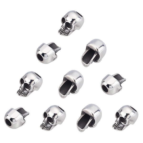 PandaHall 304 Stainless Steel European Beads, Skull, Large Hole Beads, Antique Silver, 16x11x12.5mm, Hole: 5mm 304 Stainless Steel Skull
PandaHall 304 Stainless Steel European Beads, Skull, Large Hole Beads, Antique Silver, 16x11x12.5mm, Hole: 5mm 304 Stainless Steel Skull