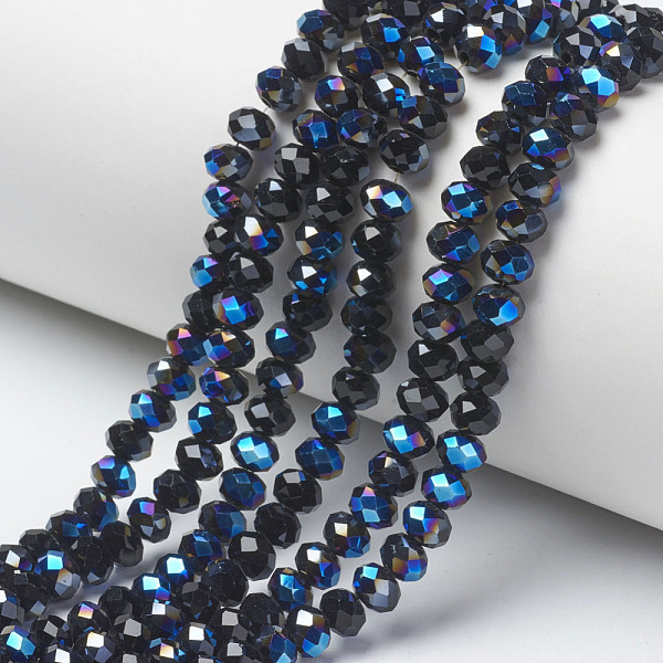 PandaHall Electroplate Glass Beads Strands, Half Plated, Blue Plated, Faceted, Rondelle, Dark Blue, 6x5mm, Hole: 1mm, about 85~88pcs/strand...
PandaHall Electroplate Glass Beads Strands, Half Plated, Blue Plated, Faceted, Rondelle, Dark Blue, 6x5mm, Hole: 1mm, about 85~88pcs/strand...