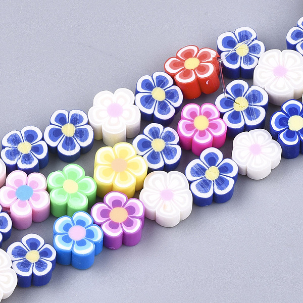 PandaHall Handmade Polymer Clay Beads Strands, Flower, Mixed Color, 9.5~10.5x9.5~10.5x3.5~5mm, Hole: 1mm, about 39pcs/strand, 14.9 inch..., Multicolor
PandaHall Handmade Polymer Clay Beads Strands, Flower, Mixed Color, 9.5~10.5x9.5~10.5x3.5~5mm, Hole: 1mm, about 39pcs/strand, 14.9 inch..., Multicolor