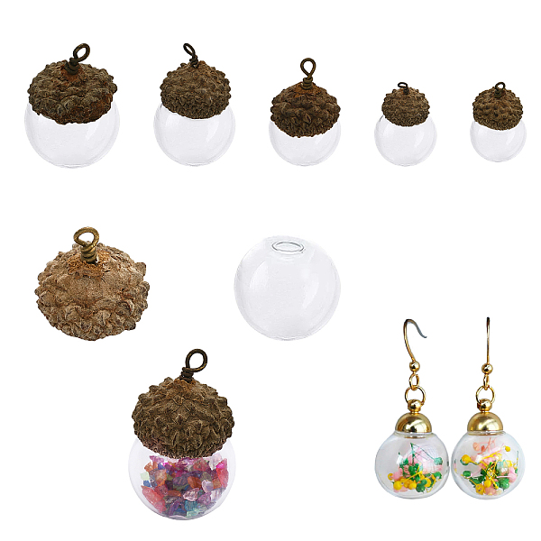 PandaHall CHGCRAFT 5 Sets 5 Style Acorn Glass Ball Pendants Empty Clear Glass Globe Vial Pendants Wish Bottle Charms with Caps for Necklace...
PandaHall CHGCRAFT 5 Sets 5 Style Acorn Glass Ball Pendants Empty Clear Glass Globe Vial Pendants Wish Bottle Charms with Caps for Necklace...