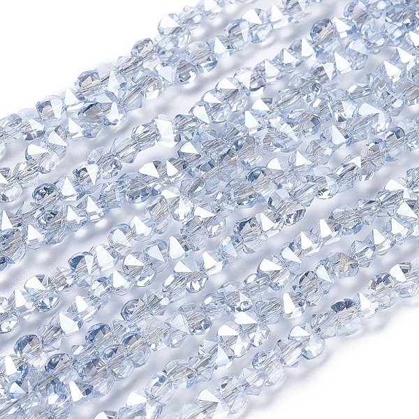 PandaHall Electroplate Glass Beads Strands, Faceted, Rounded Rectangle, Pearl Luster Plated, Light Blue, 3x4.5x3.5mm, Hole: 0.8mm, about...
PandaHall Electroplate Glass Beads Strands, Faceted, Rounded Rectangle, Pearl Luster Plated, Light Blue, 3x4.5x3.5mm, Hole: 0.8mm, about...