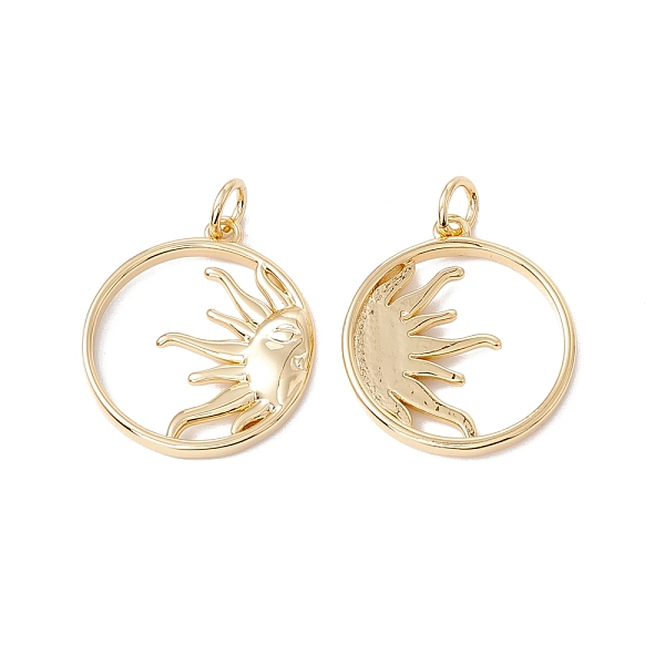 PandaHall Rack Plating Brass Pendants, with Jump Ring, Cadmium Free & Nickel Free & Lead Free, Ring with Sun, Real 18K Gold Plated...
PandaHall Rack Plating Brass Pendants, with Jump Ring, Cadmium Free & Nickel Free & Lead Free, Ring with Sun, Real 18K Gold Plated...