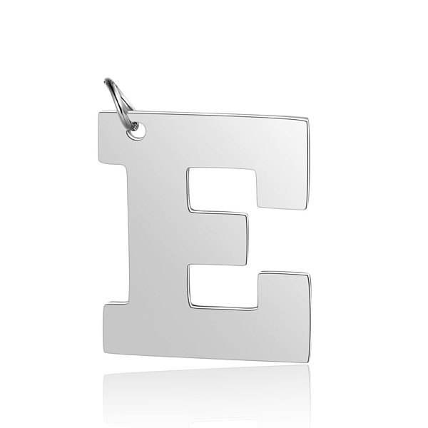 PandaHall 201 Stainless Steel Pendants, Letter, Stainless Steel Color, Letter.E, 29.5x25x1.5mm, Hole: 4.5mm 201 Stainless Steel Letter E
PandaHall 201 Stainless Steel Pendants, Letter, Stainless Steel Color, Letter.E, 29.5x25x1.5mm, Hole: 4.5mm 201 Stainless Steel Letter E