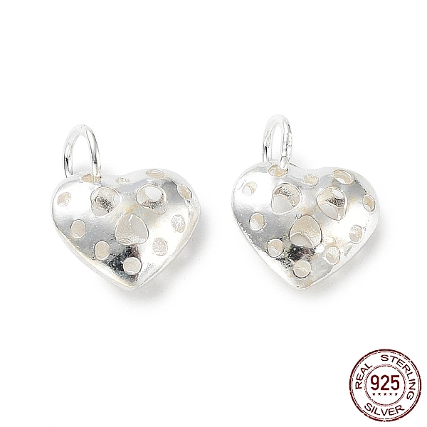 PandaHall 925 Sterling Silver Hollow Charms, with Jump Ring, Heart, Silver, 9x10x4.5mm, Hole: 3.6mm Sterling Silver Heart
PandaHall 925 Sterling Silver Hollow Charms, with Jump Ring, Heart, Silver, 9x10x4.5mm, Hole: 3.6mm Sterling Silver Heart