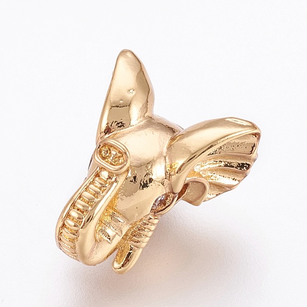 PandaHall Brass Micro Pave Cubic Zirconia Beads, Elephant Head, Clear, Real 18K Gold Plated, 8x12x15mm, Hole: 2mm Brass+Cubic Zirconia...
PandaHall Brass Micro Pave Cubic Zirconia Beads, Elephant Head, Clear, Real 18K Gold Plated, 8x12x15mm, Hole: 2mm Brass+Cubic Zirconia...