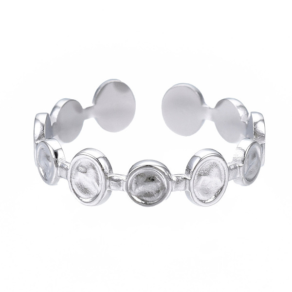 PandaHall 304 Stainless Steel Flat Round Open Cuff Ring, Chunky Ring for Women, Stainless Steel Color, US Size 7(17.3mm) 304 Stainless Steel
PandaHall 304 Stainless Steel Flat Round Open Cuff Ring, Chunky Ring for Women, Stainless Steel Color, US Size 7(17.3mm) 304 Stainless Steel