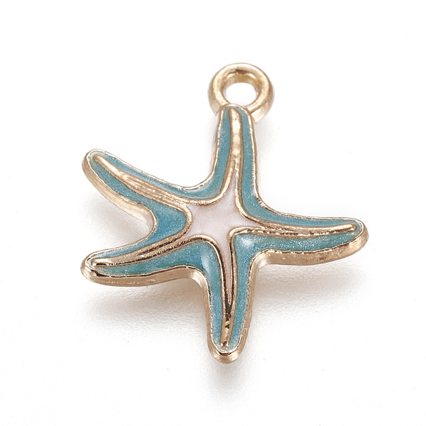 PandaHall Alloy Enamel Pendants, Starfish/Sea Stars, KC Gold, Light Blue, 19.5x17x3mm, Hole: 1.6mm Alloy+Enamel Starfish Blue
PandaHall Alloy Enamel Pendants, Starfish/Sea Stars, KC Gold, Light Blue, 19.5x17x3mm, Hole: 1.6mm Alloy+Enamel Starfish Blue