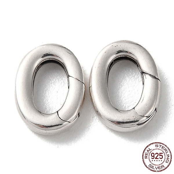 PandaHall 925 Thailand Sterling Silver Spring Gate Rings, Oval, Antique Silver, 10.5x7.5x2mm Sterling Silver
PandaHall 925 Thailand Sterling Silver Spring Gate Rings, Oval, Antique Silver, 10.5x7.5x2mm Sterling Silver