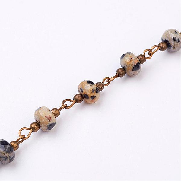 PandaHall Handmade Dalmatian Jasper Beaded Chains, Unwelded, for Necklaces Bracelets Making, with Brass Eye Pin, Antique Bronze, about 39.37...
PandaHall Handmade Dalmatian Jasper Beaded Chains, Unwelded, for Necklaces Bracelets Making, with Brass Eye Pin, Antique Bronze, about 39.37...