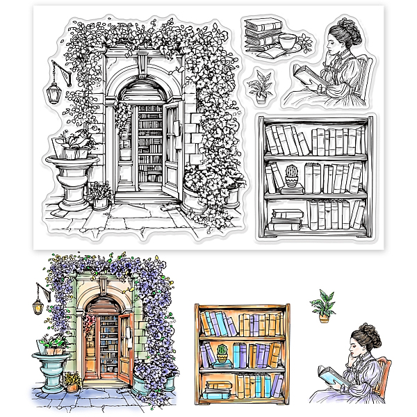 PandaHall GLOBLELAND Bookstore Lady Clear Stamps Bookshelf Flowers Clear Rubber Stamps Silicone Stamps for DIY Scrapbooking Photo Album...
PandaHall GLOBLELAND Bookstore Lady Clear Stamps Bookshelf Flowers Clear Rubber Stamps Silicone Stamps for DIY Scrapbooking Photo Album...