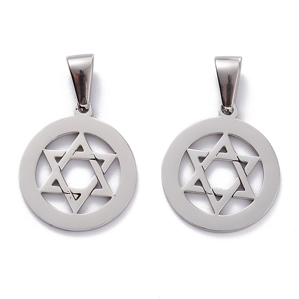 PandaHall 304 Stainless Steel Pendants, Ring with Star of David, Stainless Steel Color, 25x21.5x1.5mm, Hole: 8x4mm 304 Stainless Steel Star
PandaHall 304 Stainless Steel Pendants, Ring with Star of David, Stainless Steel Color, 25x21.5x1.5mm, Hole: 8x4mm 304 Stainless Steel Star