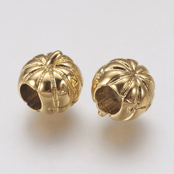 PandaHall Ion Plating(IP) 304 Stainless Steel European Beads, Pumpkin, Large Hole Beads, Golden, 9x10mm, Hole: 4mm 304 Stainless Steel...
PandaHall Ion Plating(IP) 304 Stainless Steel European Beads, Pumpkin, Large Hole Beads, Golden, 9x10mm, Hole: 4mm 304 Stainless Steel...