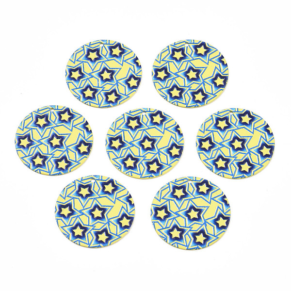 PandaHall Spray Painted Iron Pendants, Rubberized Style, 3D Printed, Star Print Pattern, Flat Round, Yellow, 25.5x0.8mm, Hole: 1.2mm Iron...
PandaHall Spray Painted Iron Pendants, Rubberized Style, 3D Printed, Star Print Pattern, Flat Round, Yellow, 25.5x0.8mm, Hole: 1.2mm Iron...