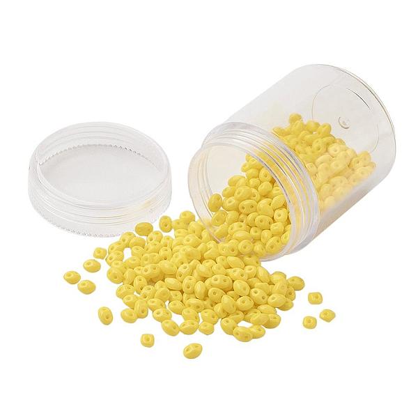 PandaHall Czech Glass Seed Beads, 2-Hole, Opaque Colours, Yellow, 5x3.5x3mm, Hole: 0.5mm, about 630pcs/box Czech Glass Oval Yellow
PandaHall Czech Glass Seed Beads, 2-Hole, Opaque Colours, Yellow, 5x3.5x3mm, Hole: 0.5mm, about 630pcs/box Czech Glass Oval Yellow