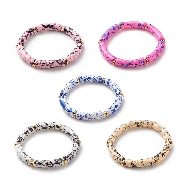 PandaHall Acrylic Curved Tube Beaded Stretch Bracelet, Chunky Bamboo Friendship Braceelet for Women, Mixed Color, Inner Diameter: 2-1/8 inch..., Multicolor
PandaHall Acrylic Curved Tube Beaded Stretch Bracelet, Chunky Bamboo Friendship Braceelet for Women, Mixed Color, Inner Diameter: 2-1/8 inch..., Multicolor