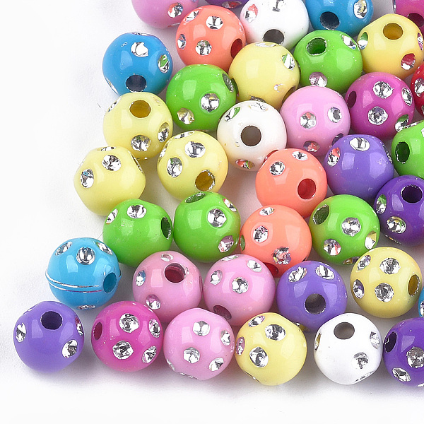 PandaHall Plating Acrylic Beads, Metal Enlaced, Round, Mixed Color, 8x7mm, Hole: 2mm Acrylic Round Multicolor
PandaHall Plating Acrylic Beads, Metal Enlaced, Round, Mixed Color, 8x7mm, Hole: 2mm Acrylic Round Multicolor