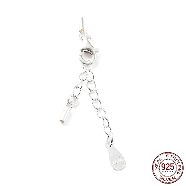 PandaHall 925 Sterling Silver Curb Chain Extender, End Chains with Lobster Claw Clasps and Cord Ends, Teardrop Chain Tabs, with S925 Stamp...
PandaHall 925 Sterling Silver Curb Chain Extender, End Chains with Lobster Claw Clasps and Cord Ends, Teardrop Chain Tabs, with S925 Stamp...