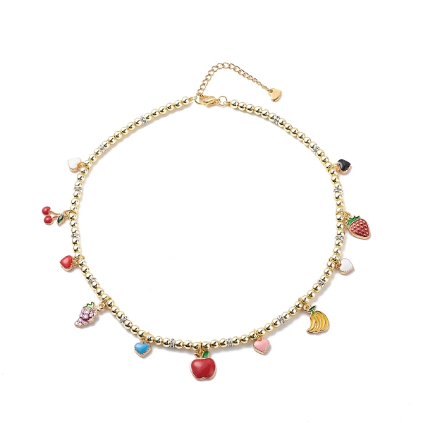 PandaHall Heart & Cherry & Grape & Apple Enamel Fruit Charms Necklace, Synthetic Hematite Beaded Necklace for Women, Colorful, 16.06 inch...
PandaHall Heart & Cherry & Grape & Apple Enamel Fruit Charms Necklace, Synthetic Hematite Beaded Necklace for Women, Colorful, 16.06 inch...