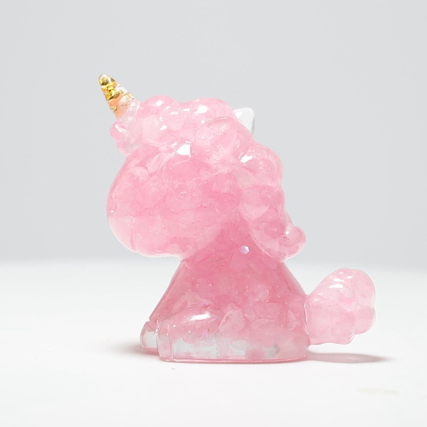 PandaHall Resin Unicorn Figurine Home Decoration, with Natural Rose Quartz Chips Inside Display Decorations, 60x50x30mm Rose Quartz Unicorn
PandaHall Resin Unicorn Figurine Home Decoration, with Natural Rose Quartz Chips Inside Display Decorations, 60x50x30mm Rose Quartz Unicorn