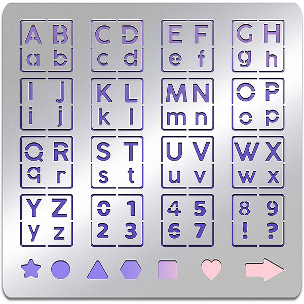 PandaHall BENECREAT Alphabet Number Stainless Steel Stencil Template, 15.6x15.6cm Symbol Metal Journal Stencils Templates Tool for Wood...
PandaHall BENECREAT Alphabet Number Stainless Steel Stencil Template, 15.6x15.6cm Symbol Metal Journal Stencils Templates Tool for Wood...