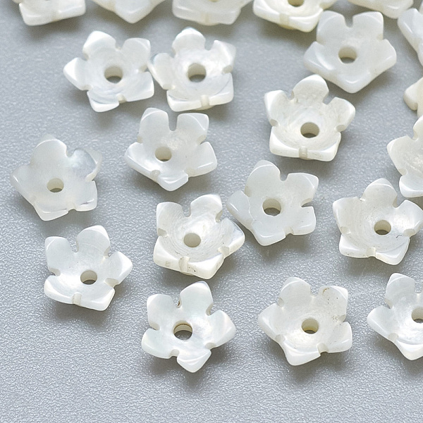 PandaHall Natural White Shell Beads, Mother of Pearl Shell Beads, Flower, Seashell Color, 6x6x2.5mm, Hole: 1mm White Shell Flower
PandaHall Natural White Shell Beads, Mother of Pearl Shell Beads, Flower, Seashell Color, 6x6x2.5mm, Hole: 1mm White Shell Flower