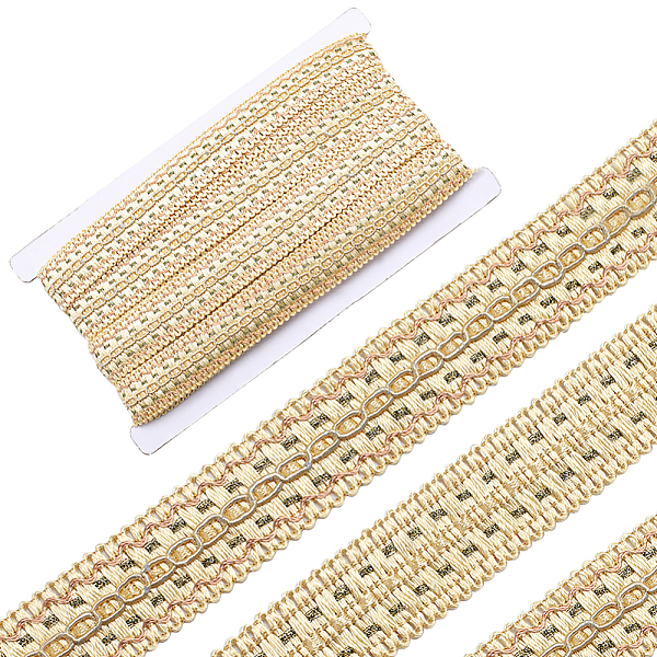 PandaHall Polyester Braid Trimming, for Curtain Decoration Costume, Light Khaki, 26x2mm, about 12m/card Polyester
PandaHall Polyester Braid Trimming, for Curtain Decoration Costume, Light Khaki, 26x2mm, about 12m/card Polyester