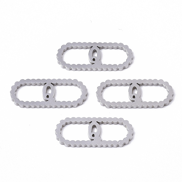 PandaHall 201 Stainless Steel Links Connectors, Laser Cut, Oval with Letter, Stainless Steel Color, Letter.Q, 15x6x1mm, Hole: 4x5~7mm 201...
PandaHall 201 Stainless Steel Links Connectors, Laser Cut, Oval with Letter, Stainless Steel Color, Letter.Q, 15x6x1mm, Hole: 4x5~7mm 201...