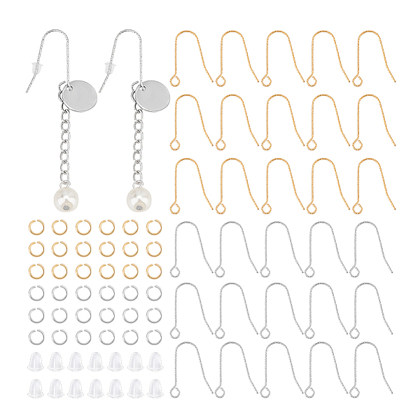 PandaHall UNICRAFTALE 60Pcs 2 Color 316 Surgical Stainless Steel Earring Hooks Earwire Hooks with 60Pcs Open Jump Rings Earring Backs Metal...
PandaHall UNICRAFTALE 60Pcs 2 Color 316 Surgical Stainless Steel Earring Hooks Earwire Hooks with 60Pcs Open Jump Rings Earring Backs Metal...