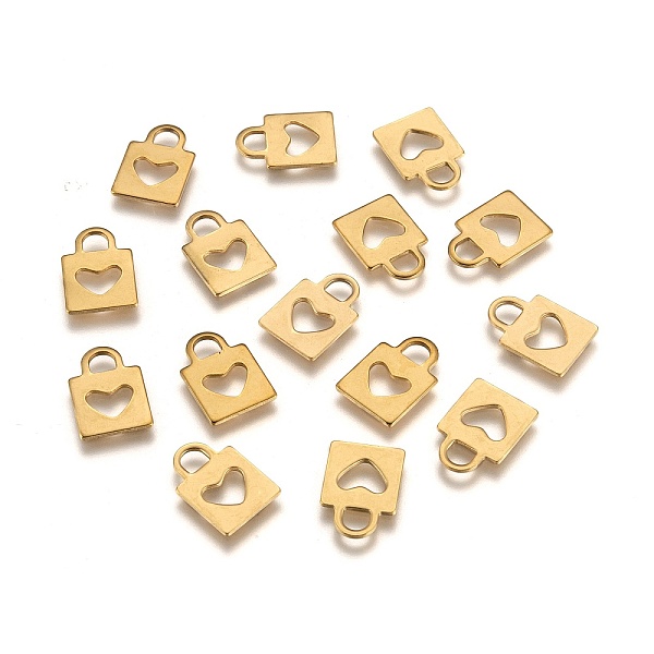 PandaHall Padlock Ion Plating(IP) 304 Stainless Steel Charms, Golden, 16.5x11.5x1mm, Hole: 4x3.5mm 304 Stainless Steel Lock
PandaHall Padlock Ion Plating(IP) 304 Stainless Steel Charms, Golden, 16.5x11.5x1mm, Hole: 4x3.5mm 304 Stainless Steel Lock