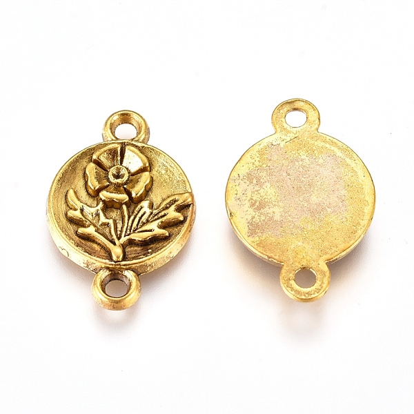 PandaHall Tibetan Style Links/Connectors, Chandelier Components, Flat Round with Flower, Lead Free and Cadmium Free, Antique Golden...
PandaHall Tibetan Style Links/Connectors, Chandelier Components, Flat Round with Flower, Lead Free and Cadmium Free, Antique Golden...