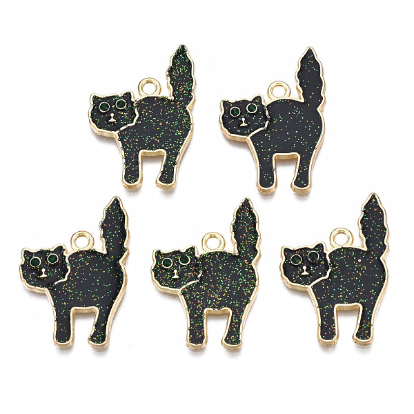 PandaHall Halloween Rack Plating Alloy Enamel Pendants, Ghost, Cadmium Free & Nickel Free & Lead Free, with Emerald Rhinestone and Glitter...
PandaHall Halloween Rack Plating Alloy Enamel Pendants, Ghost, Cadmium Free & Nickel Free & Lead Free, with Emerald Rhinestone and Glitter...