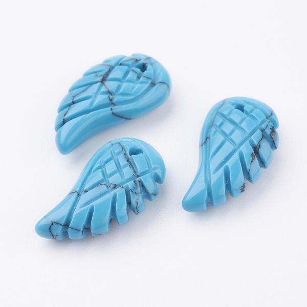 PandaHall Synthetic Turquoise Pendants, Wing, 17~19x9~11x3~5mm, Hole: 1mm Synthetic Turquoise Wing
PandaHall Synthetic Turquoise Pendants, Wing, 17~19x9~11x3~5mm, Hole: 1mm Synthetic Turquoise Wing