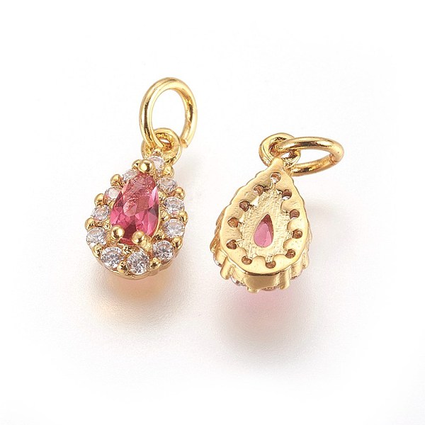 PandaHall Brass Cubic Zirconia Charms, teardrop, Golden, Pale Violet Red, 11~11.5x6.5x4mm, Hole: 3mm Brass+Cubic Zirconia Teardrop Pink
PandaHall Brass Cubic Zirconia Charms, teardrop, Golden, Pale Violet Red, 11~11.5x6.5x4mm, Hole: 3mm Brass+Cubic Zirconia Teardrop Pink