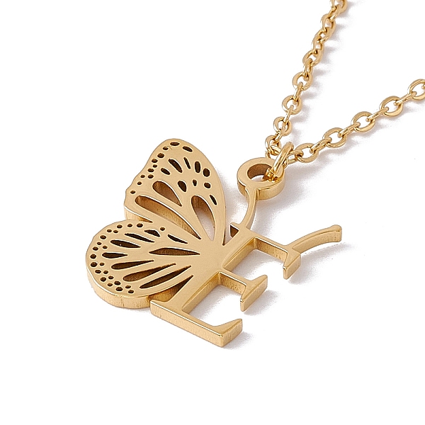 PandaHall Initial Letter with Butterfly Pendant Necklace, Golden 304 Stainless Steel Jewelry for Women, Letter.E, Pendant: 20x18x1mm, 15.55...
PandaHall Initial Letter with Butterfly Pendant Necklace, Golden 304 Stainless Steel Jewelry for Women, Letter.E, Pendant: 20x18x1mm, 15.55...