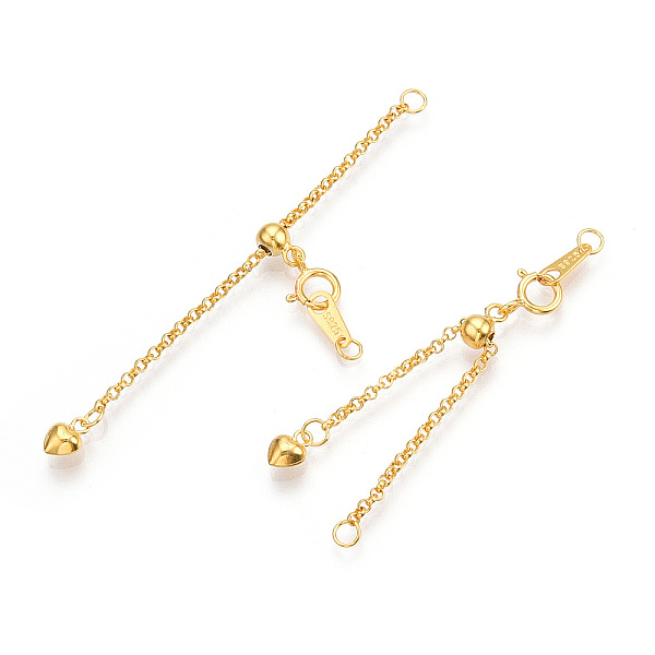 PandaHall 925 Sterling Silver Chain Extender, with S925 Stamp, with Clasps & Curb Chains, Real 18K Gold Plated, 50mm, Links: 53x1x0.5mm;...
PandaHall 925 Sterling Silver Chain Extender, with S925 Stamp, with Clasps & Curb Chains, Real 18K Gold Plated, 50mm, Links: 53x1x0.5mm;...