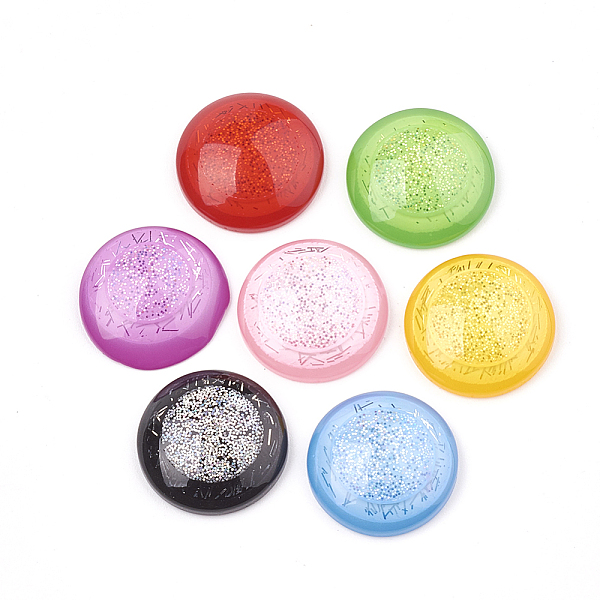 PandaHall Resin Cabochons, with Glitter Powder, Half Round, Mixed Color, 18x5mm Resin Half Round Multicolor
PandaHall Resin Cabochons, with Glitter Powder, Half Round, Mixed Color, 18x5mm Resin Half Round Multicolor