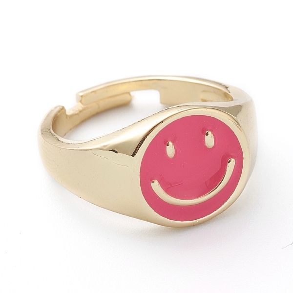 PandaHall Adjustable Brass Enamel Finger Rings, Long-Lasting Plated, Smiling Face, Real 18K Gold Plated, Hot Pink, US Size 7 1/4(17.5mm)...
PandaHall Adjustable Brass Enamel Finger Rings, Long-Lasting Plated, Smiling Face, Real 18K Gold Plated, Hot Pink, US Size 7 1/4(17.5mm)...