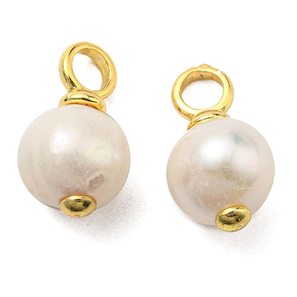 PandaHall Natural Pearl Pendeants, Round Charms with Rack Plating Brass Findings, Lead Free & Cadmium Free, Long-Lasting Plated, Real 18K...
PandaHall Natural Pearl Pendeants, Round Charms with Rack Plating Brass Findings, Lead Free & Cadmium Free, Long-Lasting Plated, Real 18K...